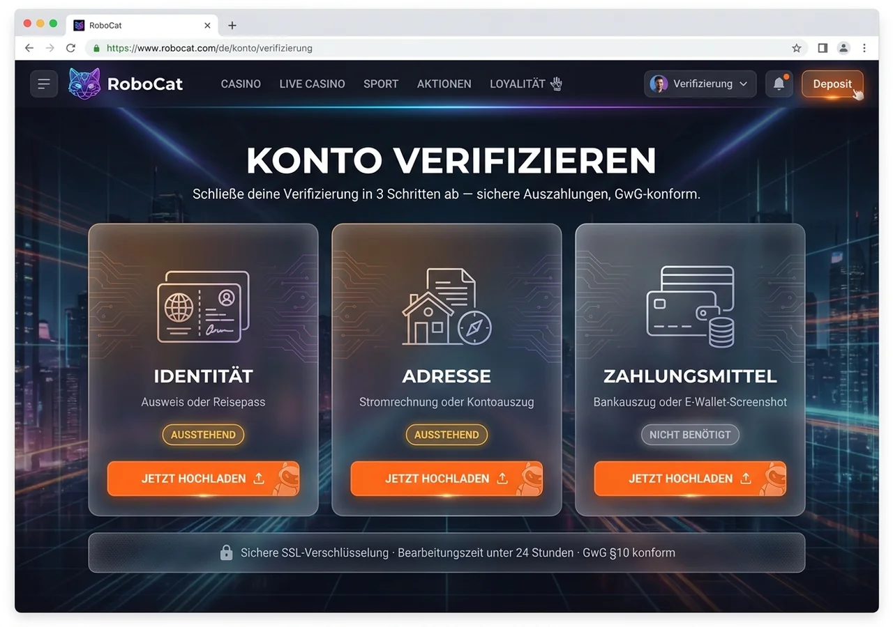 Konto-Verifizierung (KYC) – RoboCat